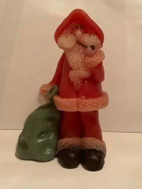 Vintage Northern Lights Fantasy Figure Santa Candle